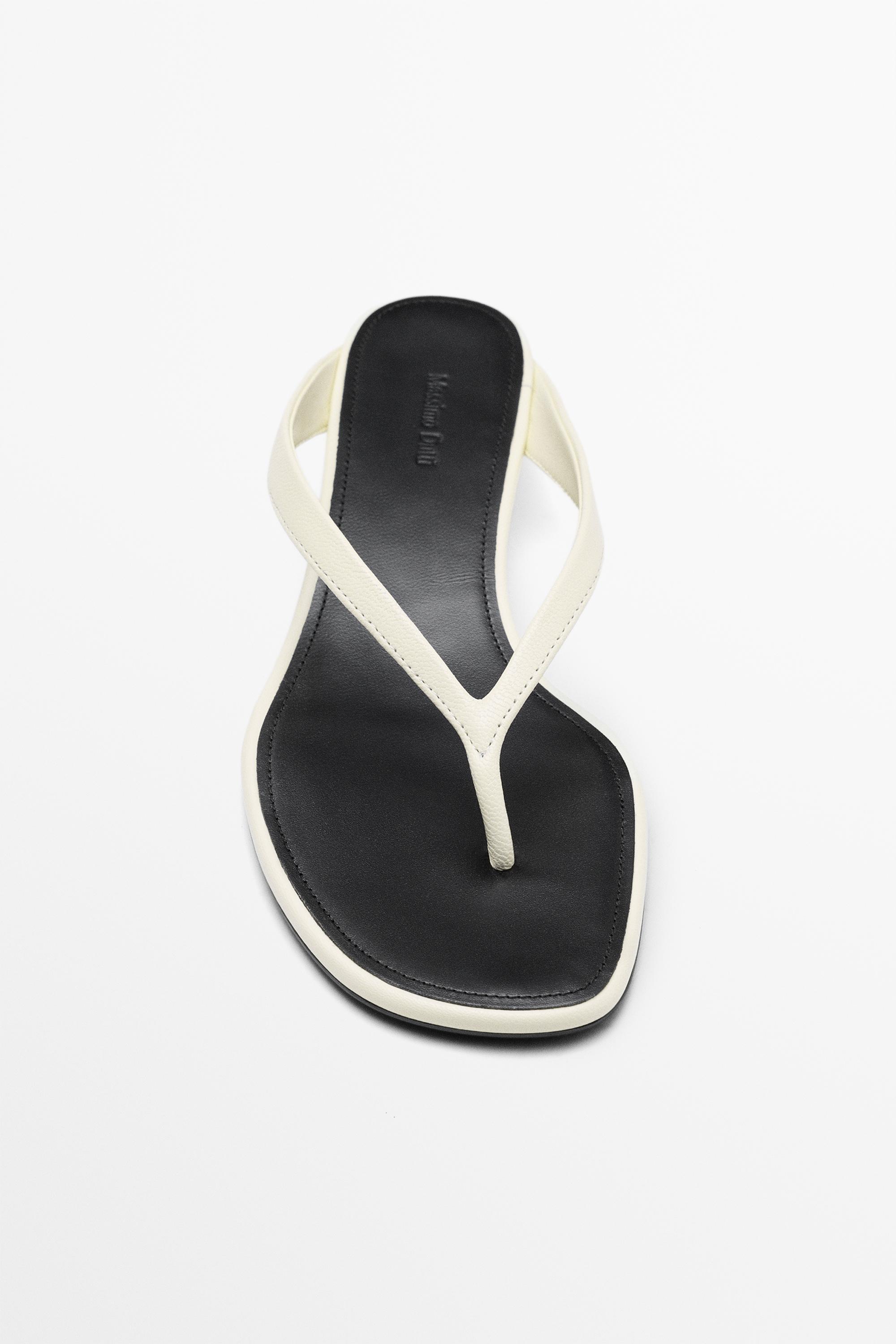 Sandale entre-doigts talon midi